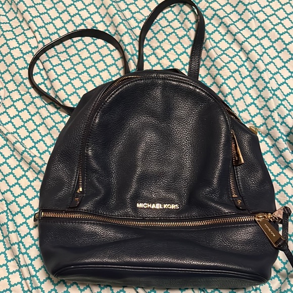 COPY - Michael Kors Rhe Navy Medium Backpack - Picture 11 of 11